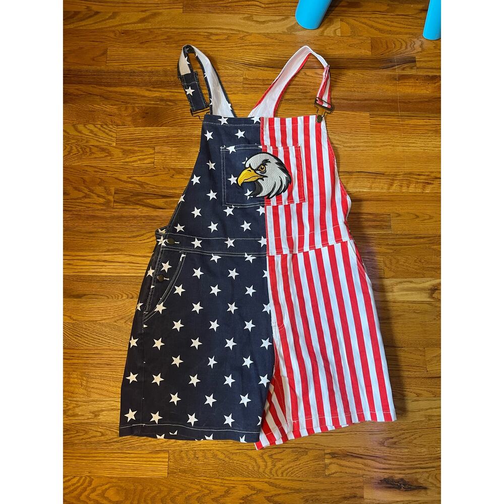American flag overalls